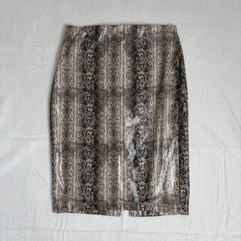 NWT EXPRESS Faux Snakeskin Pencil Skirt Women's M Avant Garde Glam Mob Wife Y2K